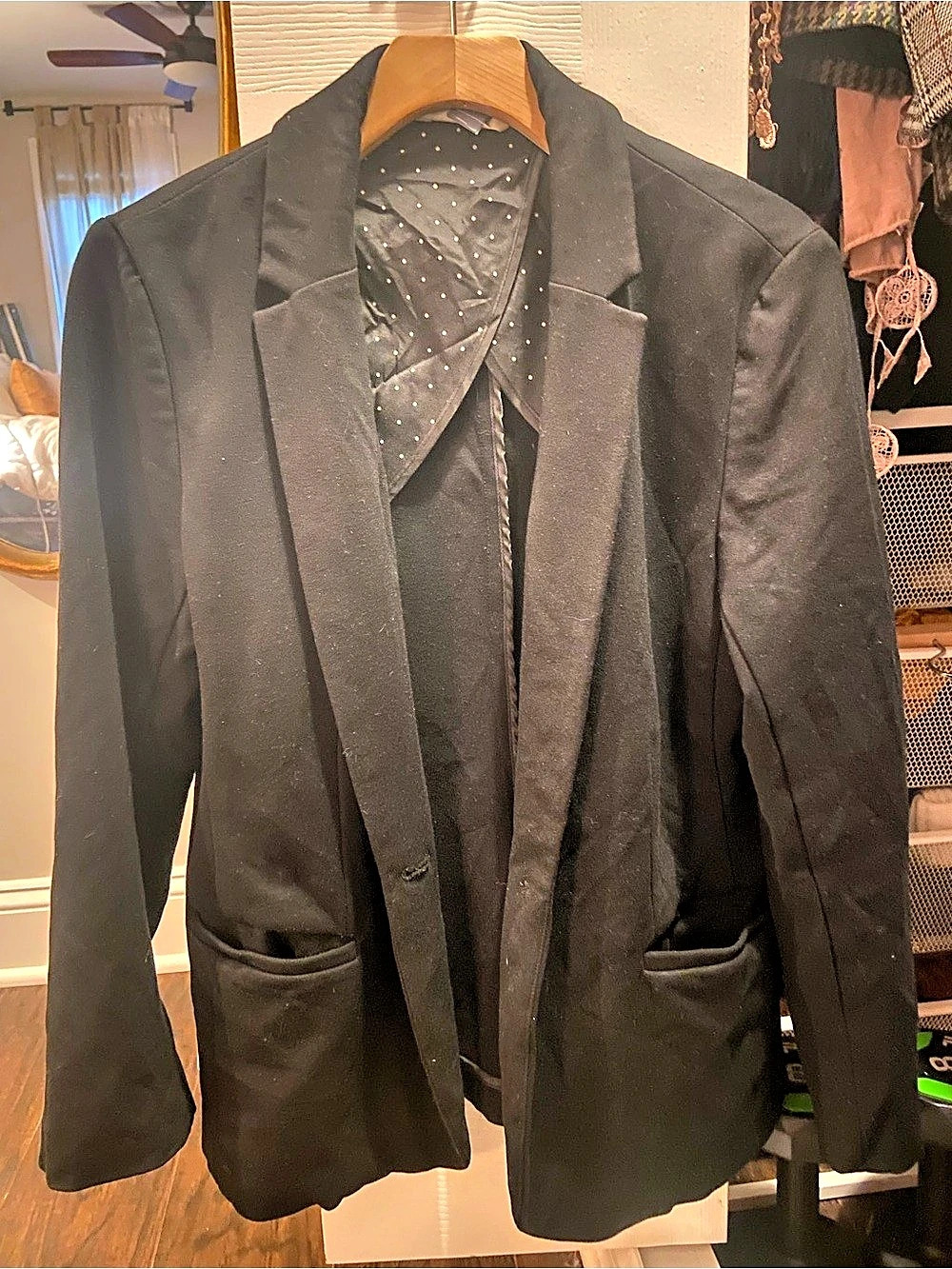 Old Navy Classic Ponte-Knit Blazer Women's Black Large